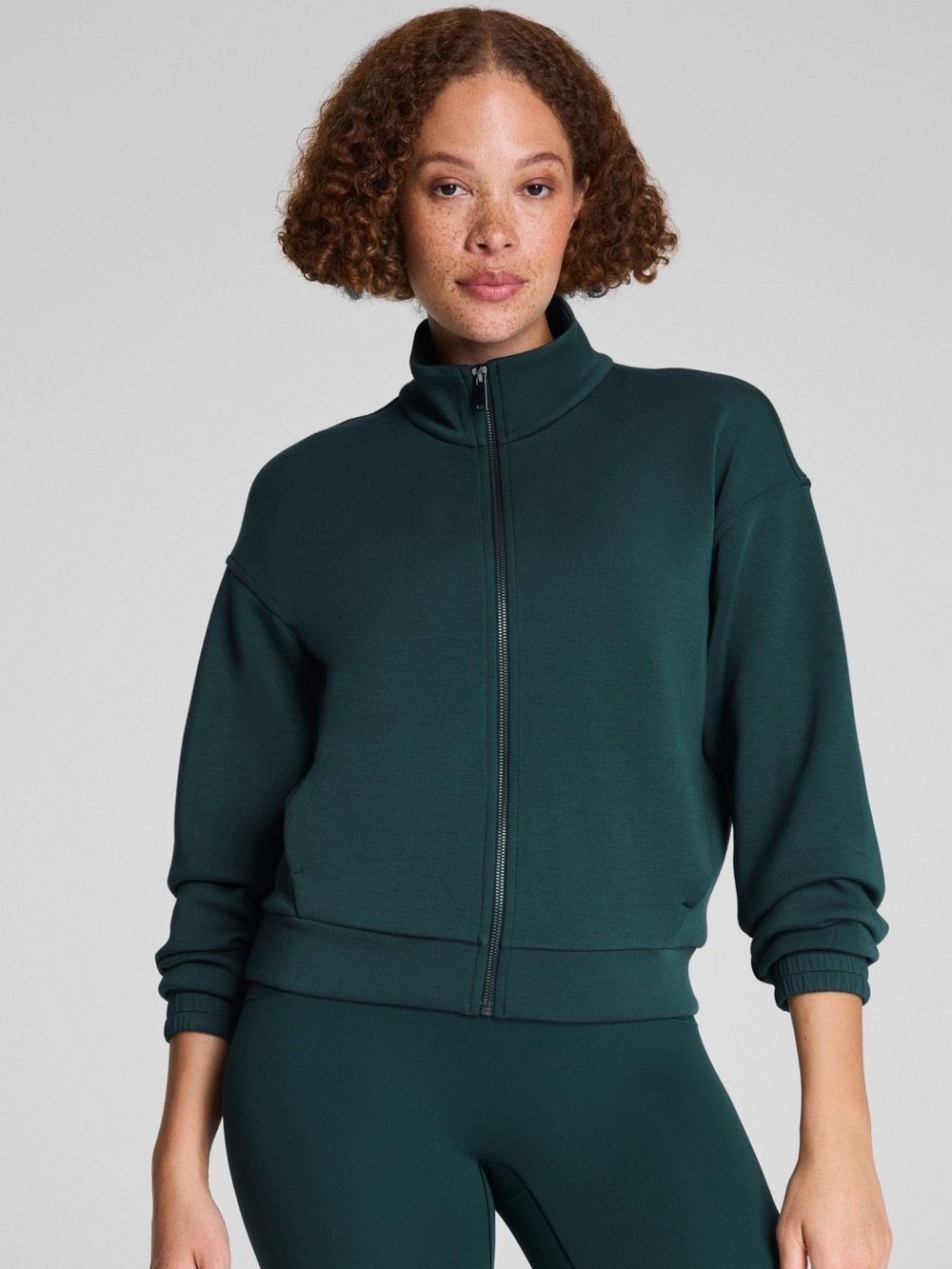 SPANX AirEssentials® Brushed Full Zip Jacket in Green new with Tags!